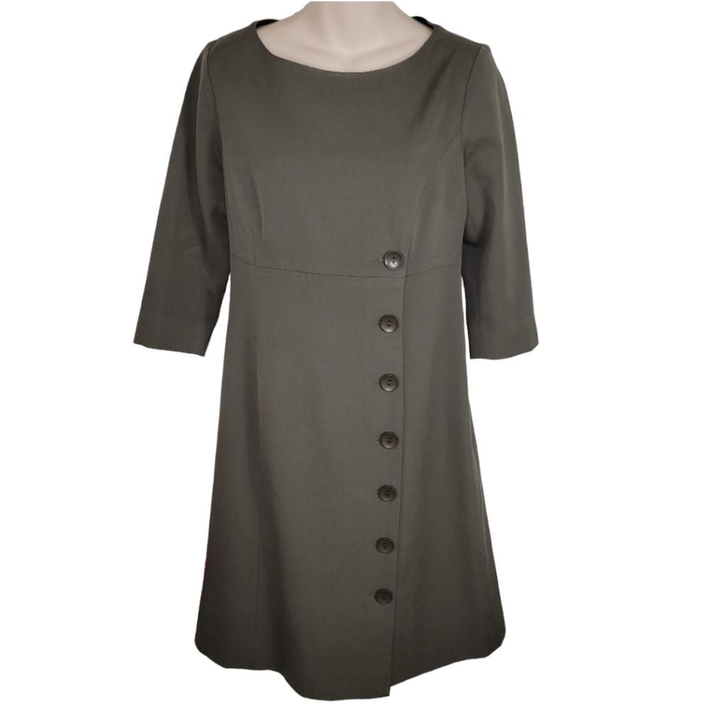 Pendleton nwot virgin wool olive green sheath dress 6